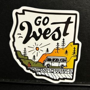 GO WEST TRAVEL STICKER